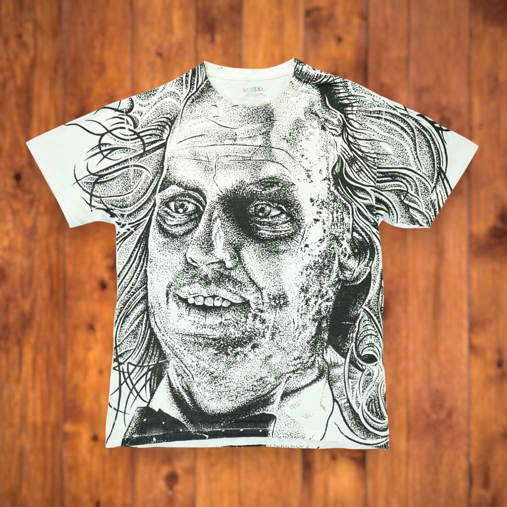 Beetlejuice Face Jumbo Graphic T-Shirt Beetlejuice‎ Size Large
